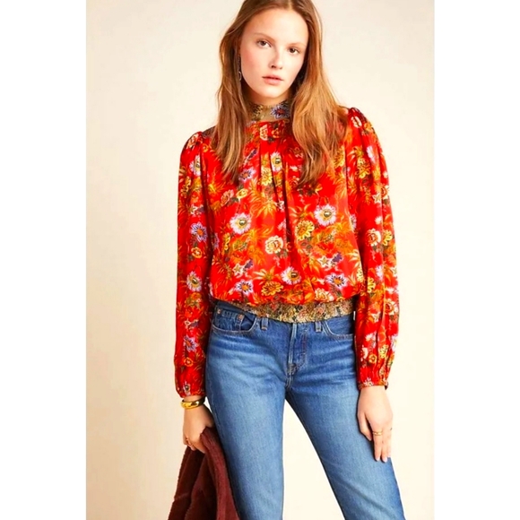 Anthropologie Tops - Anthropologie Toscana Peasant Blouse
